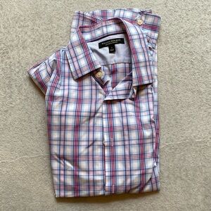 Banana Republic Red and Blue Plaid Casual Shirt